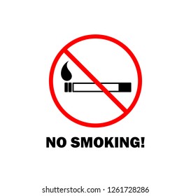 No smoking sign on white background - Vector