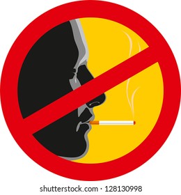 No smoking sign on a white background