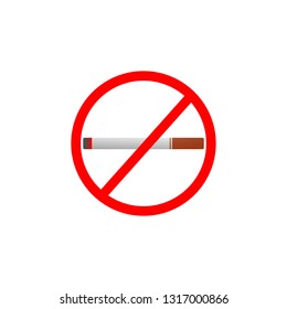 No smoking sign on white background