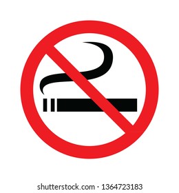 No smoking sign on white background