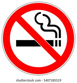 no smoking sign on white background