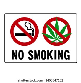 No Smoking Sign On White Background Stock Vector (Royalty Free ...