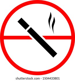 No smoking sign on white background