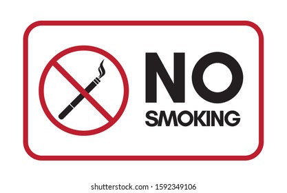 No smoking sign on white background. Vector illustration for print.