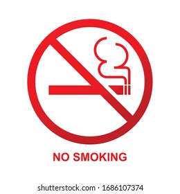 No smoking sign on white background vector illustration.