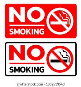 No smoking sign on white red background