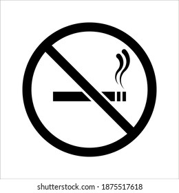 No Smoking Sign On White Background Stock Vector (Royalty Free) 1875517618