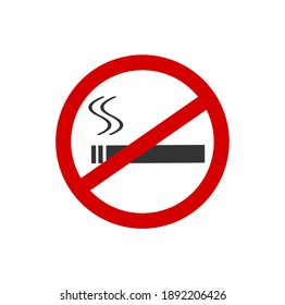 No smoking sign on white background