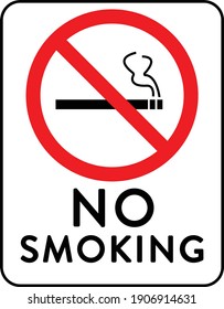 No smoking sign on white background