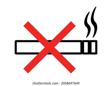 no smoking sign on a white background