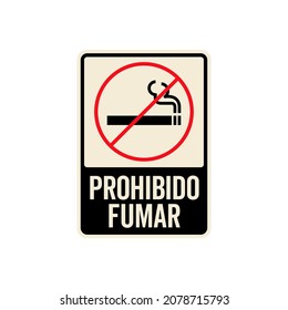 No smoking sign on white background