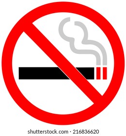 No smoking sign on white background