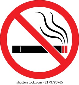 no smoking sign on a white background