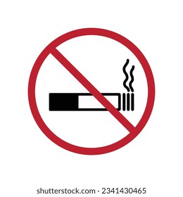 No smoking sign on white background
