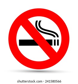 No smoking sign on a white background