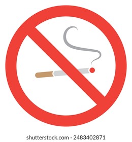No smoking sign on white background