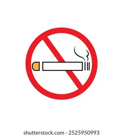 No smoking sign on white background. eps 10