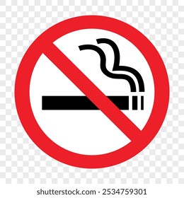 No smoking sign on a white background.Vector illustration.