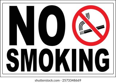 No Smoking Sign On White Background