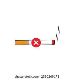 No smoking sign on white background