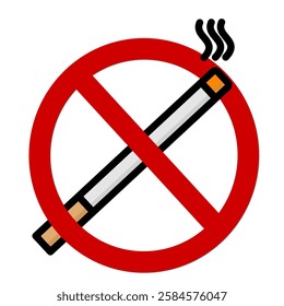 No smoking sign on white background