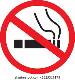 No smoking sign on white background