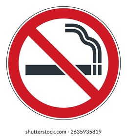 No smoking sign on white background