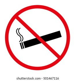 No smoking sign on white background.