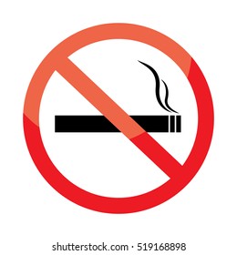 No smoking sign on white background.