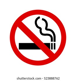 No smoking sign on white background