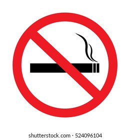 No smoking sign on white background.