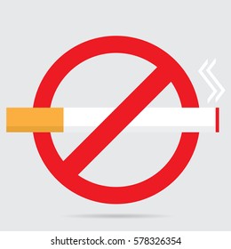 No smoking sign on a white background. illustration. 
