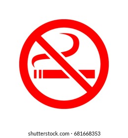 No smoking sign on white background