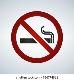 No smoking sign on white background