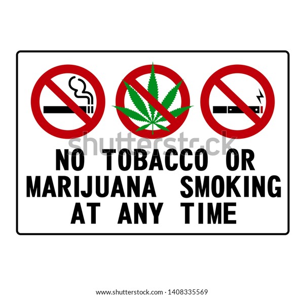 No Smoking Sign On White Background Stock Vector (Royalty Free) 1408335569