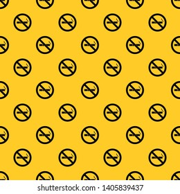 No smoking sign pattern seamless vector repeat geometric yellow for any design