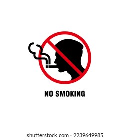 No Smoking Sign Prihibition Vector, No Smoking Symbol