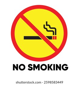 No Smoking Sign - Prohibited Cigarette Symbol for Public Places