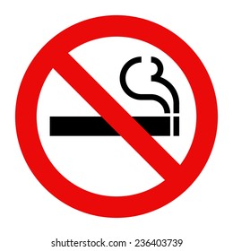 No smoking sign. Smoking prohibited symbol isolated on white background