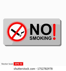 No smoking sign. Smoking prohibition concept. flat style design. Vector illustration.