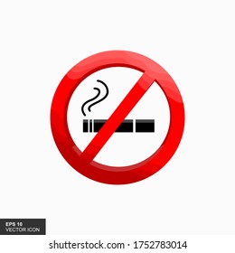 No smoking sign. Smoking prohibition concept. flat style design. Vector illustration.