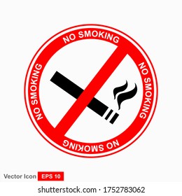 No smoking sign. Smoking prohibition concept. flat style design. Vector illustration.