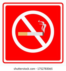 No smoking sign. Smoking prohibition concept. flat style design. Vector illustration.