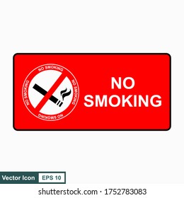 No smoking sign. Smoking prohibition concept. flat style design. Vector illustration.