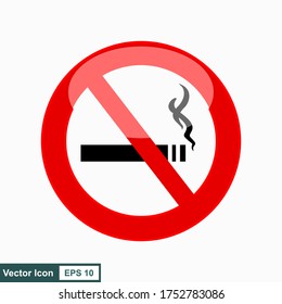 No smoking sign. Smoking prohibition concept. flat style design. Vector illustration.