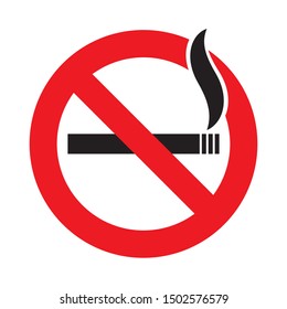 No Smoking Sign In Red And Black Vector Easy To Use