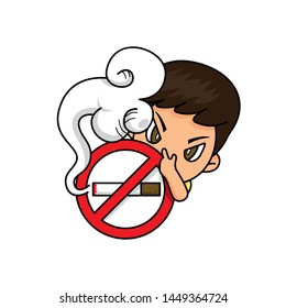 No smoking sign. Red prohibition_Vector