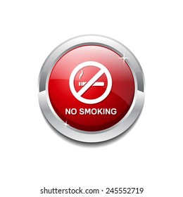 No Smoking Sign Red Vector Icon Button