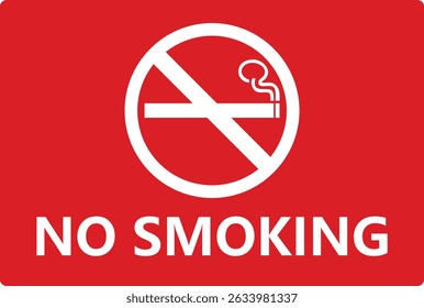 No Smoking Sign Red Warning Symbol for Public Places