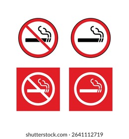 No Smoking Sign Set and negative space.